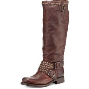 FRYE leather Jenna studded tall boot